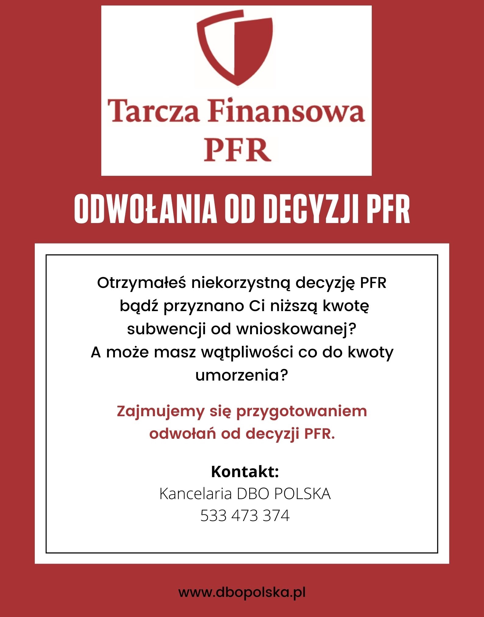 Odwołania od decyzji PFR