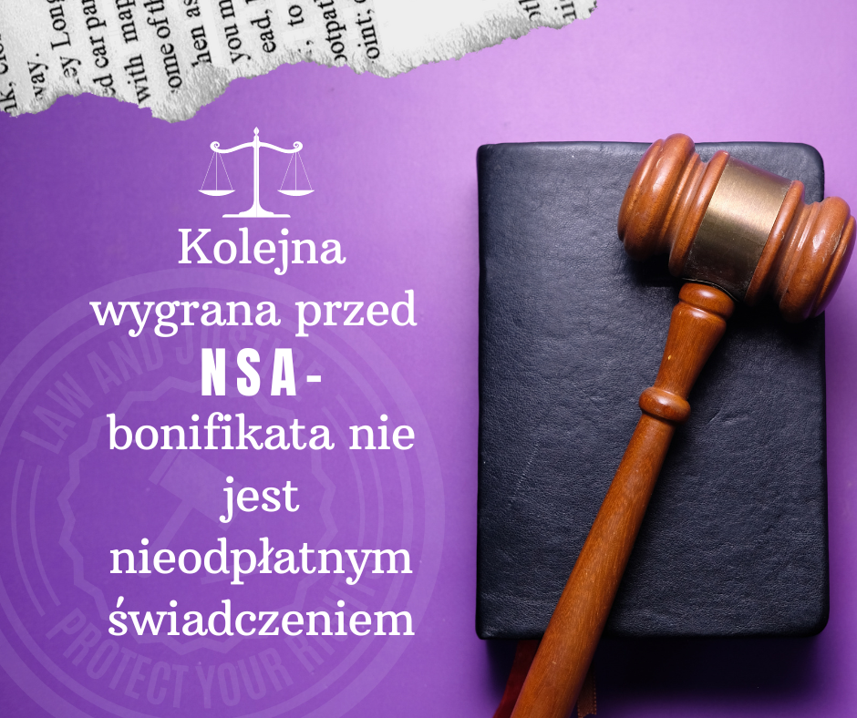 Kolejna wygrana przed NSA – bonifikata nie jest nieodpłatnym świadczeniem